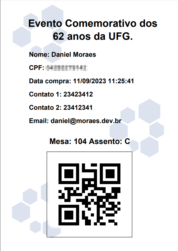 Ingresso QR Code